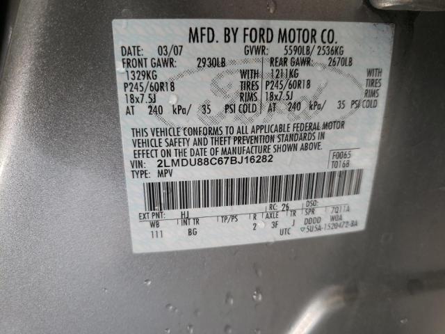 LINCOLN MKX 2007 with VIN 2LMDU88C67BJ16282 - Photo from auction