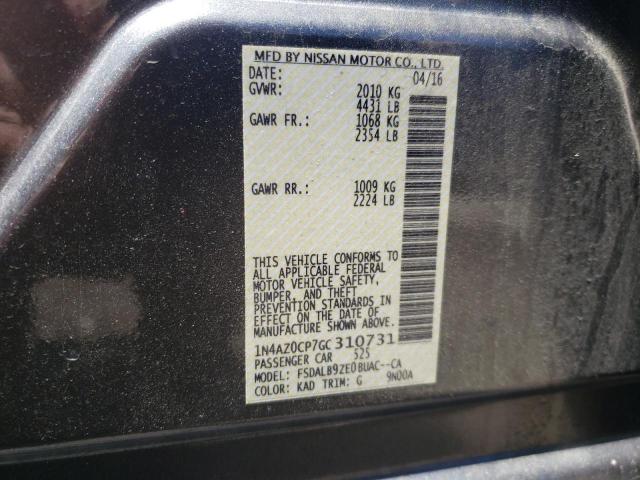 Photo 10 from auction – 2016 NISSAN LEAF S with VIN 1N4AZ0CP7GC310731