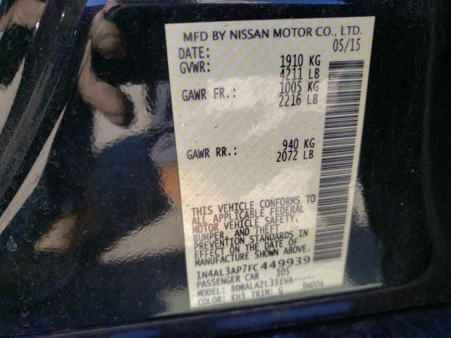 Photo 10 from auction – 2015 NISSAN ALTIMA 2.5 with VIN 1N4AL3AP7FC449939