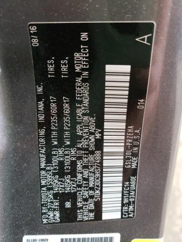 Photo 10 from auction – 2017 TOYOTA SIENNA LE with VIN 5TDKZ3DC9HS774888