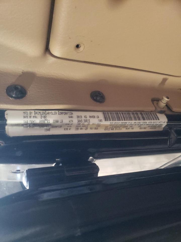Photo 10 from auction – 2002 JEEP WRANGLER / with VIN 1J4FA59S42P739904