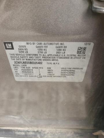 Photo 10 from auction – 2011 CHEVROLET EQUINOX LT with VIN 2CNFLNE55B6326482