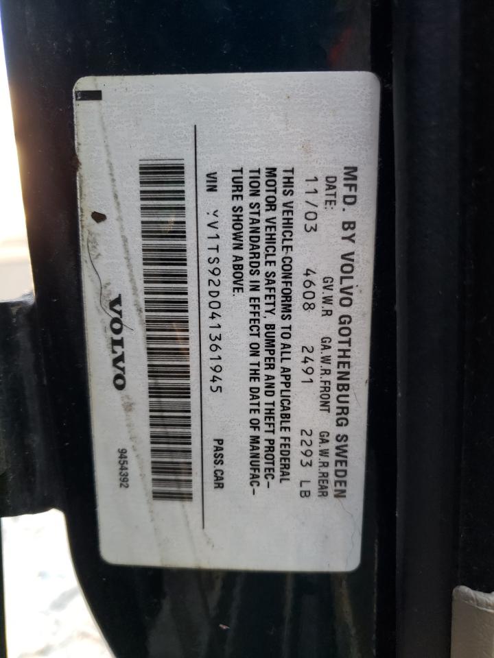Photo 10 from auction – 2004 VOLVO S80 with VIN YV1TS92D041361945