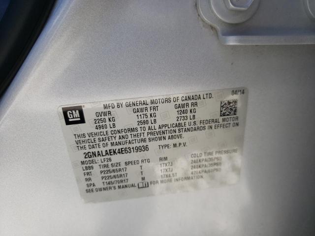 Photo 10 from auction – 2014 CHEVROLET EQUINOX LS with VIN 2GNALAEK4E6319936