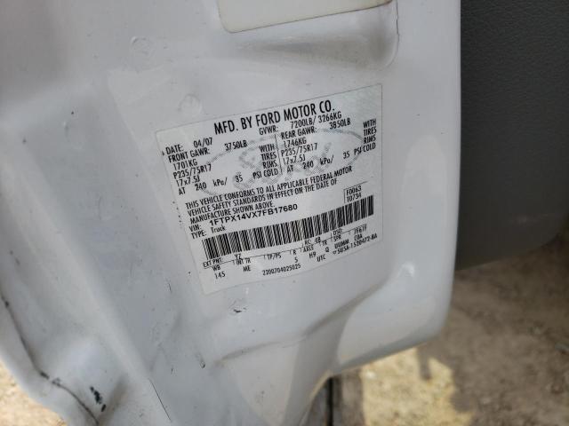 Photo 10 from auction – 2007 FORD F150 with VIN 1FTPX14VX7FB17680