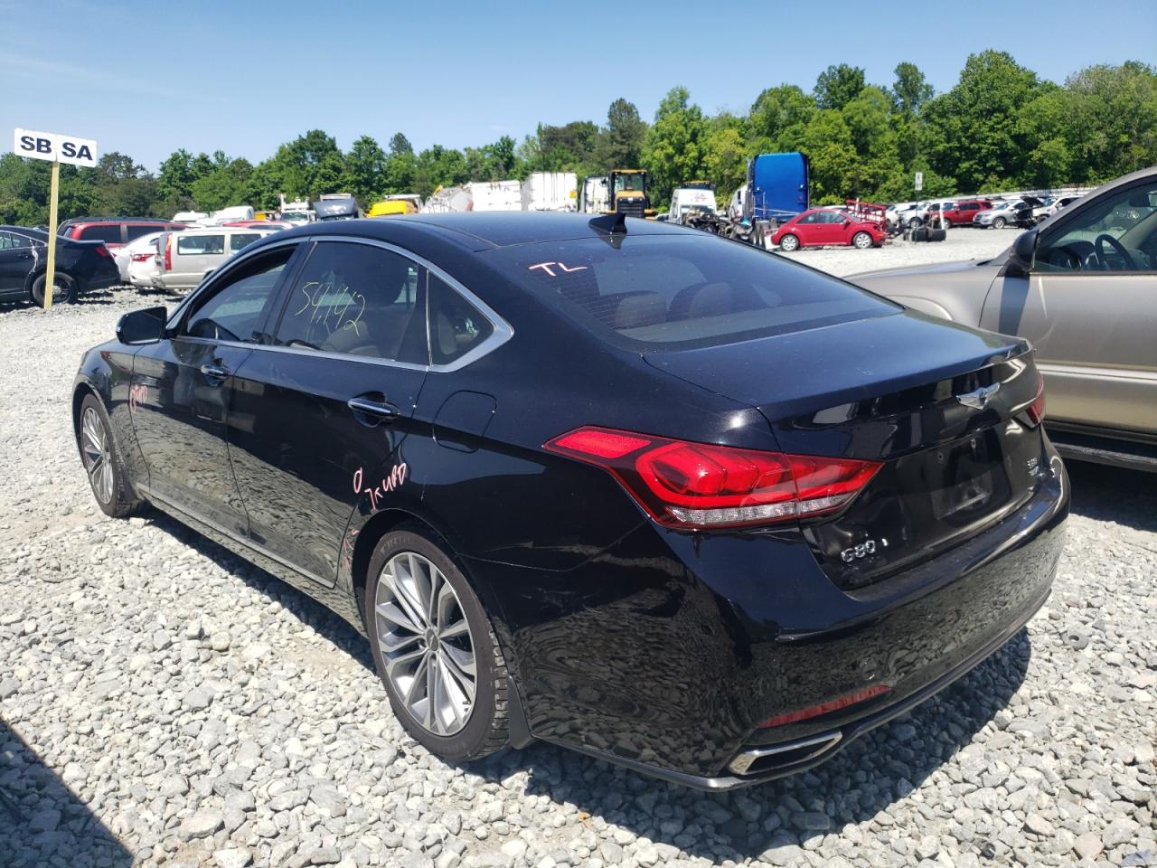 Photo 3 from auction – 2017 GENESIS G80 BASE with VIN KMHGN4JE3HU176381