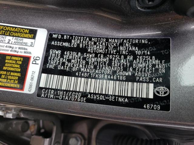 Photo 10 from auction – 2015 TOYOTA CAMRY LE with VIN 4T4BF1FK9FR446186