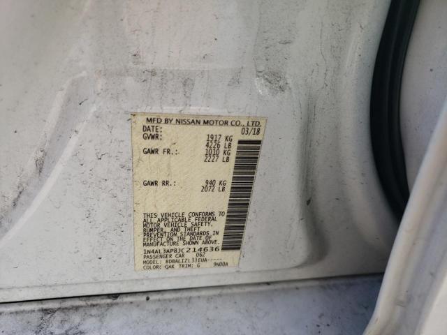 Photo 10 from auction – 2018 NISSAN ALTIMA 2.5 with VIN 1N4AL3AP8JC214636