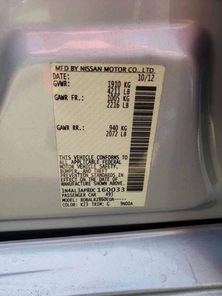 Photo 10 from auction – 2013 NISSAN ALTIMA 2.5 with VIN 1N4AL3AP8DC160033