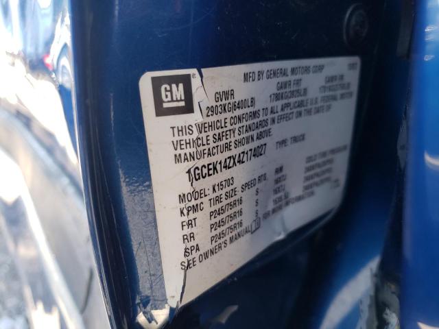 Photo 10 from auction – 2004 CHEVROLET SILVERADO with VIN 1GCEK14ZX4Z174027