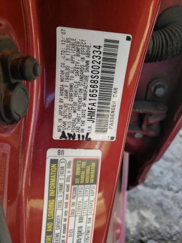 Photo 10 from auction – 2008 HONDA CIVIC LX with VIN JHMFA16568S002334