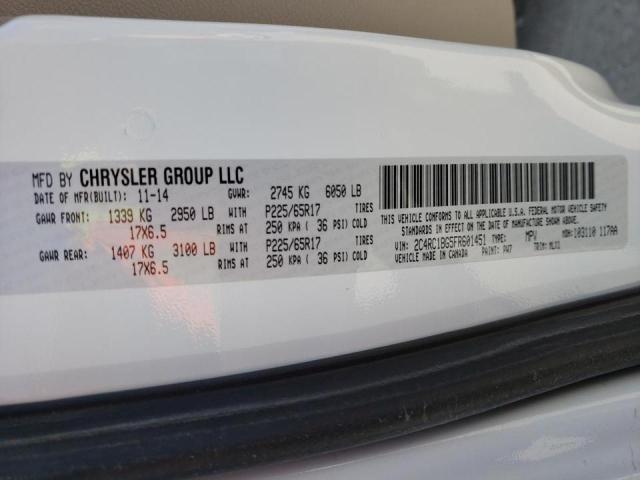Photo 10 from auction – 2015 CHRYSLER TOWN & COU with VIN 2C4RC1BG5FR601451