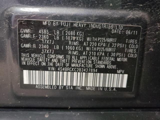 Photo 10 from auction – 2011 SUBARU OUTBACK with VIN 4S4BRCKC2B3427894