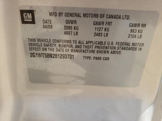 Photo 10 from auction – 2008 CHEVROLET IMPALA LT with VIN 2G1WT58N281293701