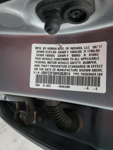 Photo 10 from auction – 2017 HONDA CIVIC LX with VIN 19XFC2F50HE063814