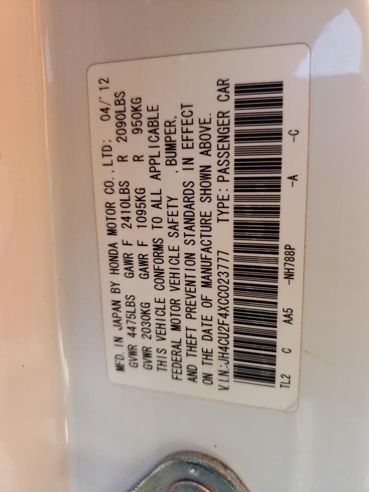 Photo 10 from auction – 2012 ACURA TSX with VIN JH4CU2F4XCC023777