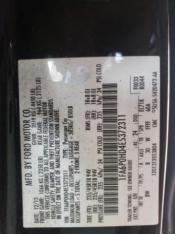 Photo 10 from auction – 2014 FORD FUSION SE with VIN 1FA6P0HD4E5372311