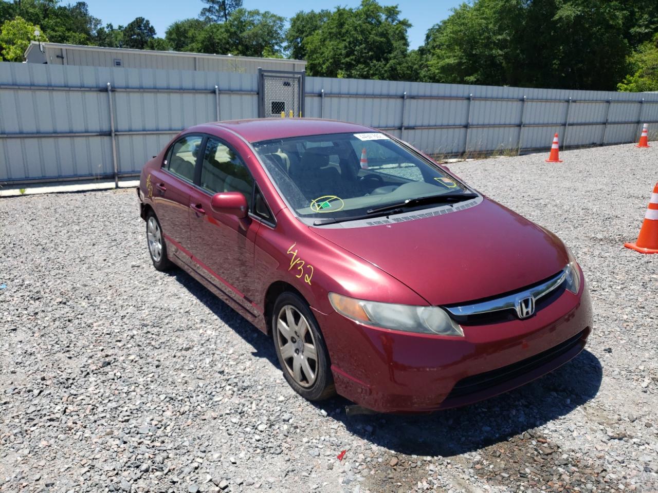 HONDA CIVIC 2007 with VIN 1HGFA165X7L135867 - Photo from auction
