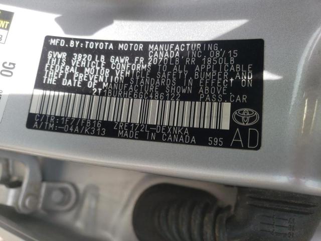 Photo 10 from auction – 2016 TOYOTA COROLLA L with VIN 2T1BURHE6GC486122