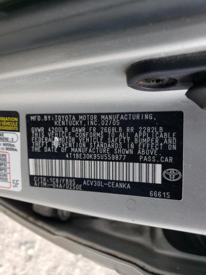 Photo 10 from auction – 2005 TOYOTA CAMRY with VIN 4T1BE30K95U559877