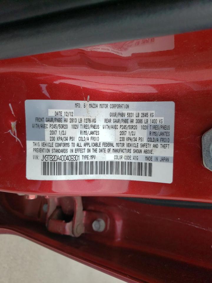 Photo 10 from auction – 2013 MAZDA CX-9 GRAND with VIN JM3TB2DA4D0409301