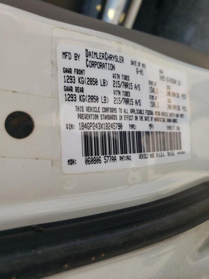 Photo 10 from auction – 2001 DODGE GRAND CARA with VIN 1B4GP243X1B245790