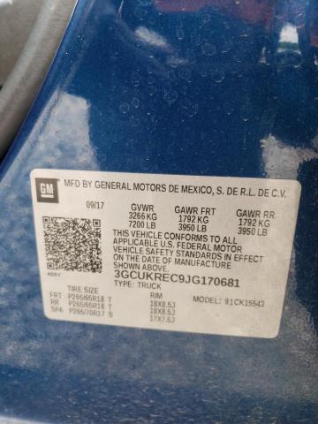 Photo 10 from auction – 2018 CHEVROLET SILVERADO with VIN 3GCUKREC9JG170681