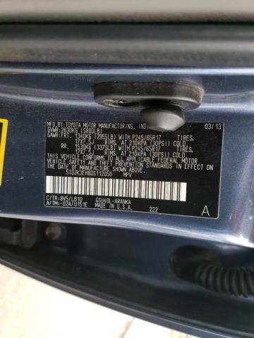 Photo 10 from auction – 2013 TOYOTA HIGHLANDER with VIN 5TDZK3EH8DS112050