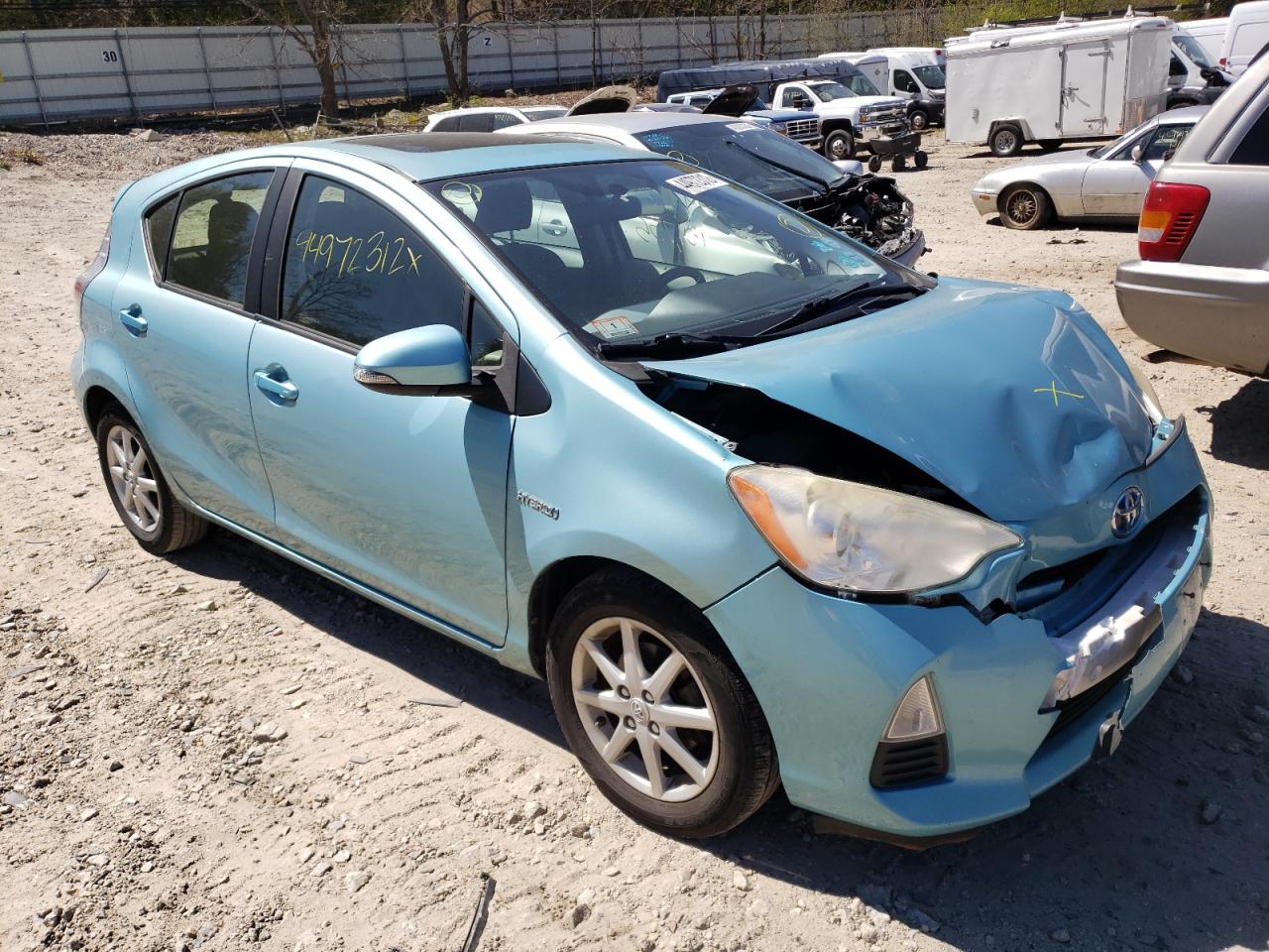 TOYOTA PRIUS C 2012 with VIN JTDKDTB32C1011778 - Photo from auction