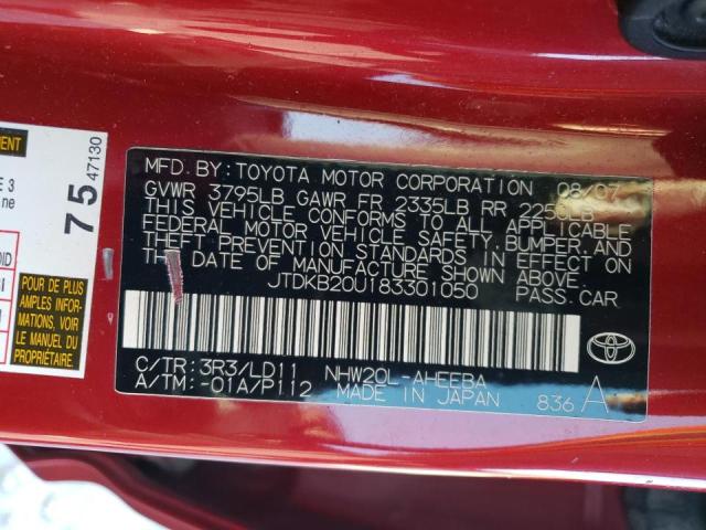 Photo 10 from auction – 2008 TOYOTA PRIUS with VIN JTDKB20U183301050