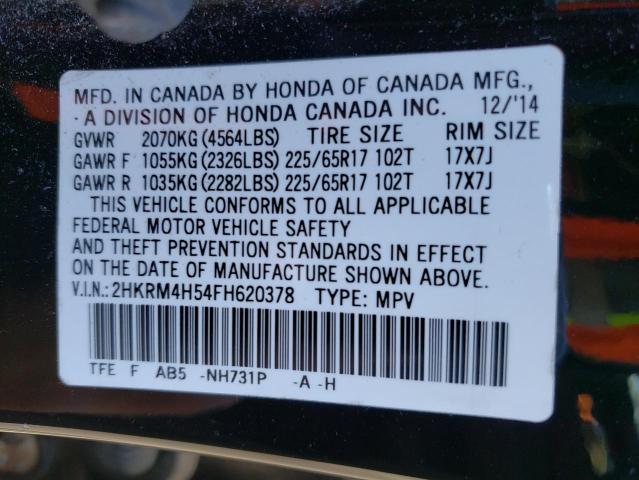 Photo 10 from auction – 2015 HONDA CR-V EX with VIN 2HKRM4H54FH620378
