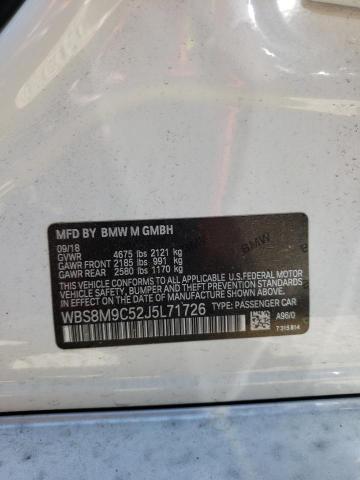 Photo 10 from auction – 2018 BMW M3 with VIN WBS8M9C52J5L71726