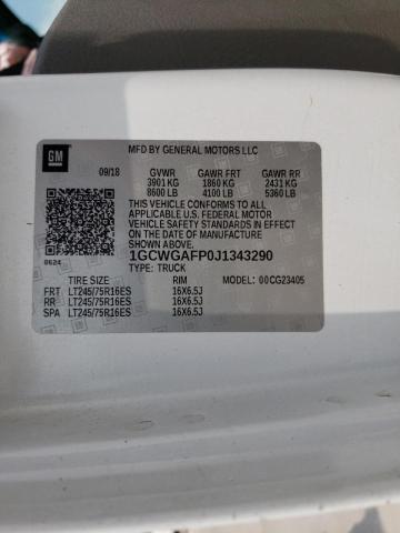 Photo 10 from auction – 2018 CHEVROLET EXPRESS G2 with VIN 1GCWGAFP0J1343290