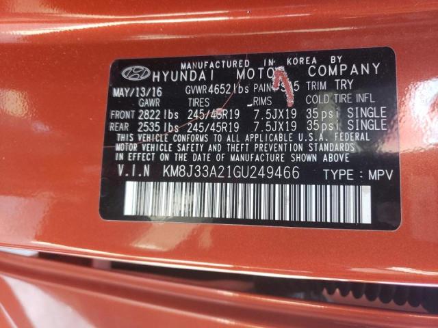 Photo 10 from auction – 2016 HYUNDAI TUCSON LIM with VIN KM8J33A21GU249466