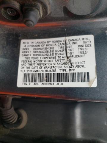 Photo 10 from auction – 2014 HONDA CR-V EXL with VIN 2HKRM4H71EH616286