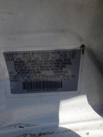 Photo 10 from auction – 2019 NISSAN VERSA S with VIN 3N1CN7AP7KL852969