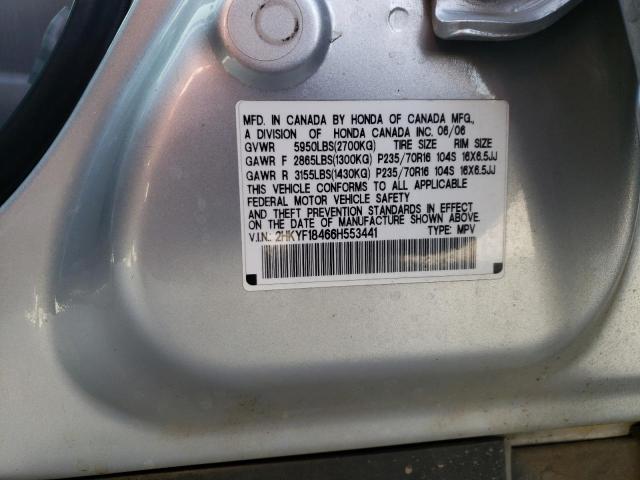 Photo 10 from auction – 2006 HONDA PILOT EX with VIN 2HKYF18466H553441