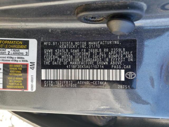 Photo 10 from auction – 2010 TOYOTA CAMRY BASE with VIN 4T1BF3EK5AU110714