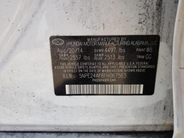 Photo 10 from auction – 2015 HYUNDAI SONATA SE with VIN 5NPE24AF6FH067563