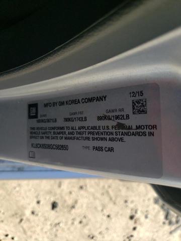 Photo 10 from auction – 2016 CHEVROLET SPARK EV 1 with VIN KL8CK6S08GC582650