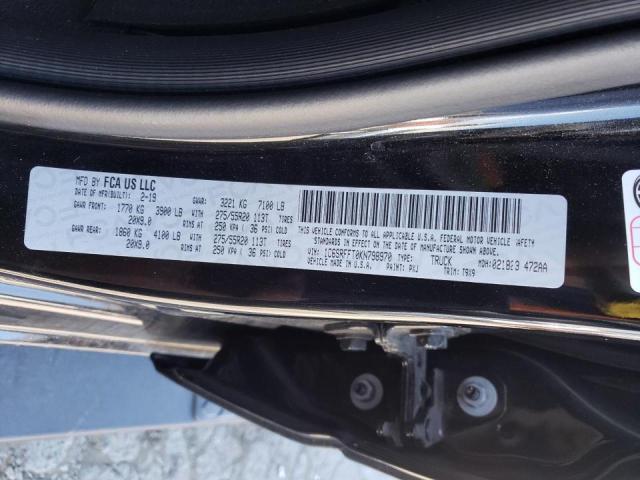 Photo 10 from auction – 2019 RAM 1500 BIG H with VIN 1C6SRFFT0KN798970