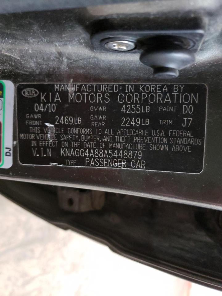 Photo 10 from auction – 2010 KIA OPTIMA with VIN KNAGG4A88A5448879