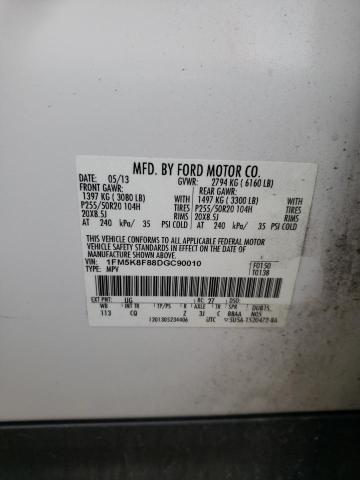 Photo 10 from auction – 2013 FORD EXPLORER L with VIN 1FM5K8F88DGC90010