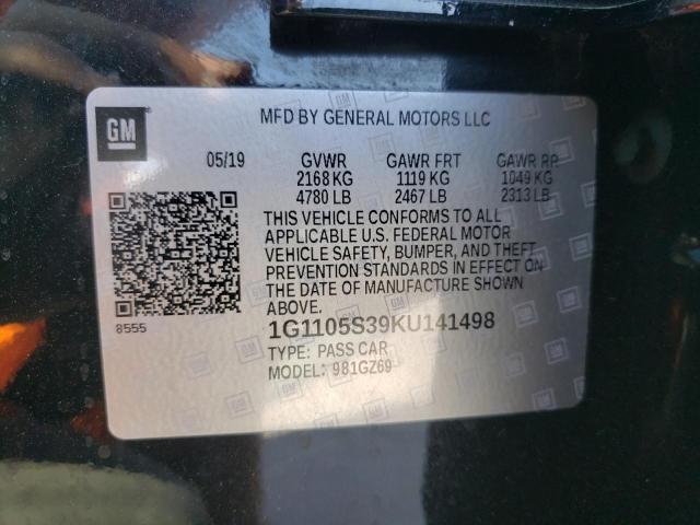 Photo 10 from auction – 2019 CHEVROLET IMPALA PRE with VIN 1G1105S39KU141498