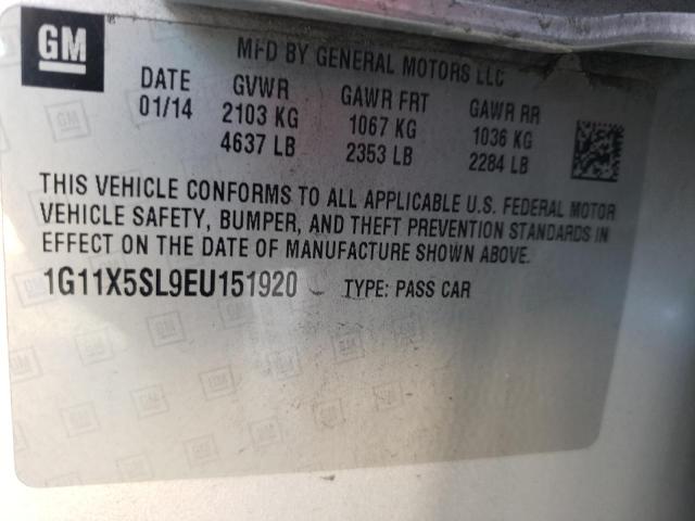 Photo 10 from auction – 2014 CHEVROLET IMPALA LS with VIN 1G11X5SL9EU151920