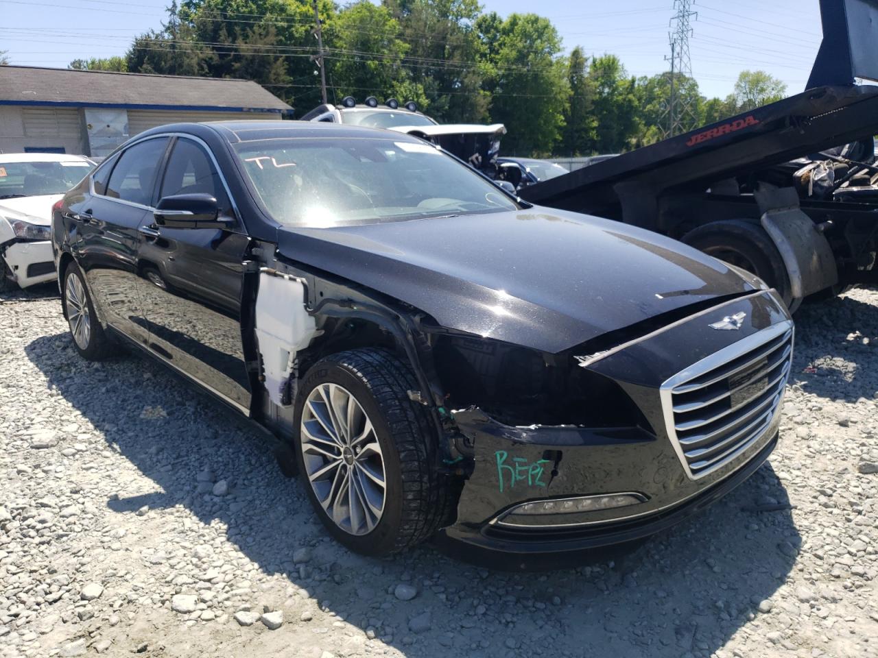 GENESIS G80 BASE 2017 with VIN KMHGN4JE3HU176381 - Photo from auction