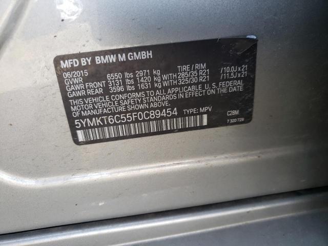 Photo 10 from auction – 2015 BMW X5 M with VIN 5YMKT6C55F0C89454