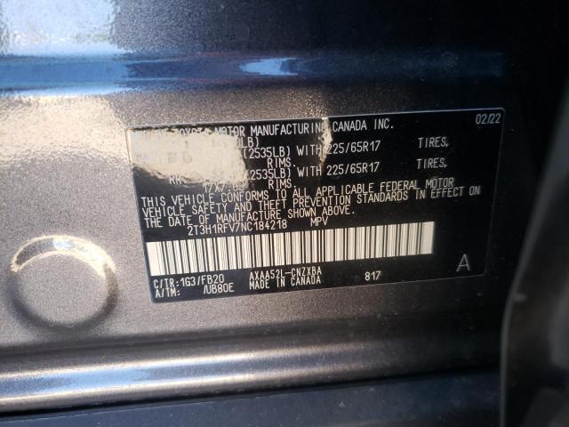 Photo 10 from auction – 2022 TOYOTA RAV4 LE with VIN 2T3H1RFV7NC184218