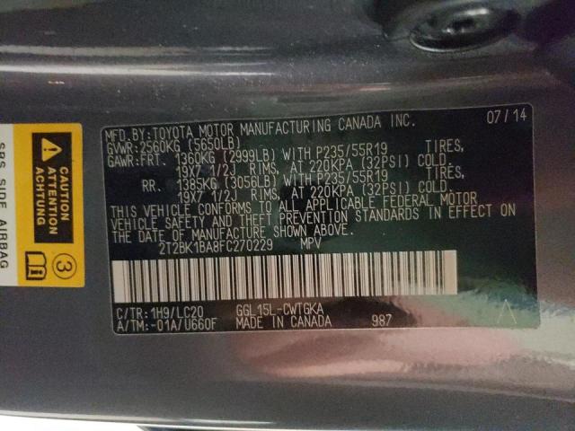 Photo 10 from auction – 2015 LEXUS RX350 with VIN 2T2BK1BA8FC270229