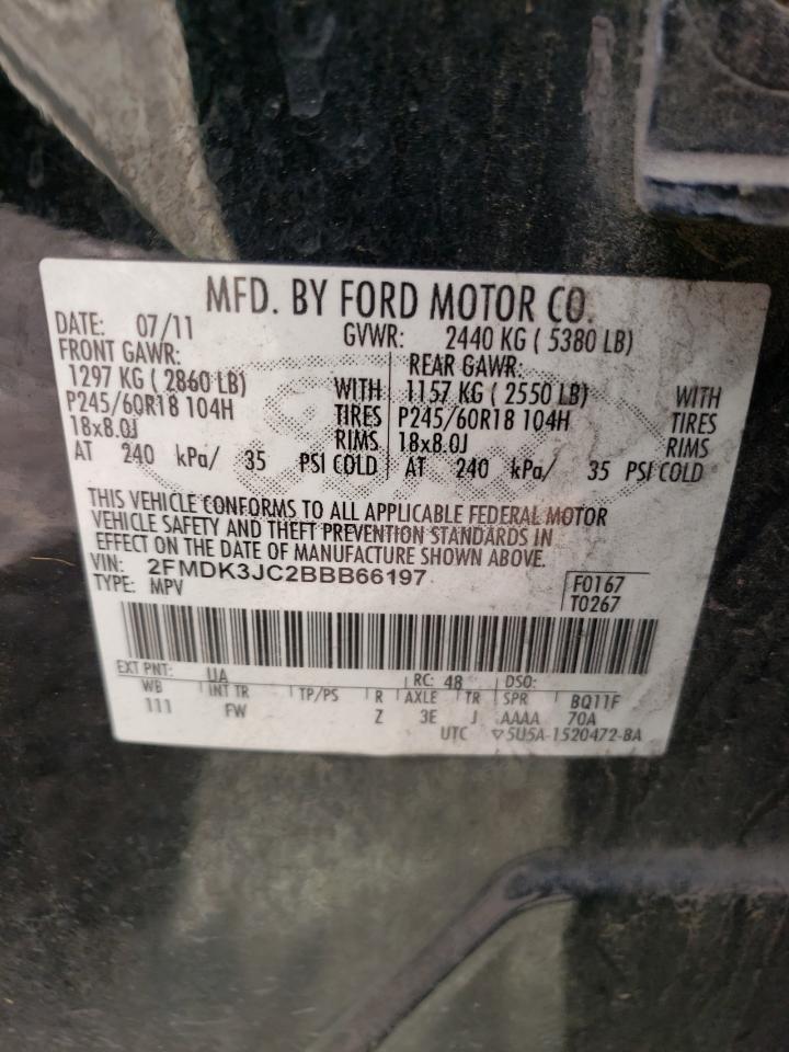 Photo 10 from auction – 2011 FORD EDGE SEL with VIN 2FMDK3JC2BBB66197
